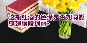 “这瓶红酒的色泽是否如同蝴蝶翅膀般绚丽？”