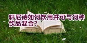 轩尼诗如何饮用并可与何种饮品混合？