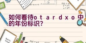 如何看待otardxo中的年份标识？