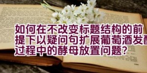 如何在不改变标题结构的前提下以疑问句扩展葡萄酒发酵过程中的酵母放置问题？