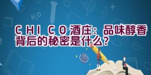 “CHICO酒庄：品味醇香背后的秘密是什么？”