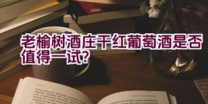 老榆树酒庄干红葡萄酒是否值得一试？