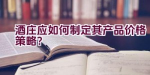 酒庄应如何制定其产品价格策略？