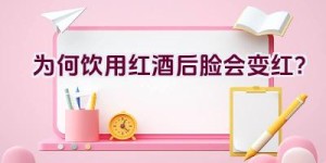 为何饮用红酒后脸会变红？