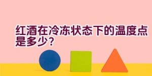 红酒在冷冻状态下的温度点是多少？