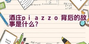 酒庄”piazzo”背后的故事是什么？