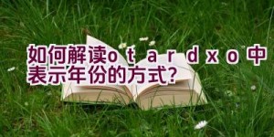 “如何解读otardxo中表示年份的方式？”