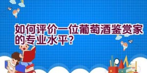 如何评价一位葡萄酒鉴赏家的专业水平？