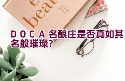 DOCA名酿庄是否真如其名般璀璨？