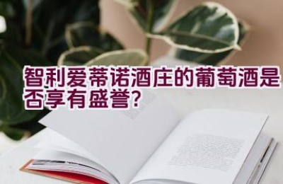 智利爱蒂诺酒庄的葡萄酒是否享有盛誉？