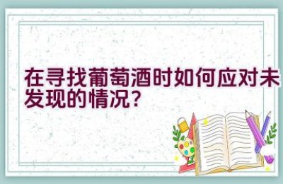 在寻找葡萄酒时如何应对未发现的情况？