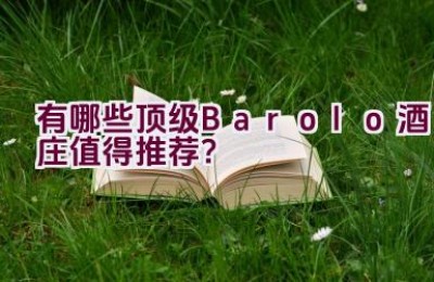 有哪些顶级Barolo酒庄值得推荐？