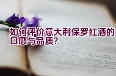 如何评价意大利保罗红酒的口感与品质？