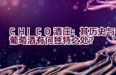 CHICO酒庄：其历史与葡萄酒有何独特之处？