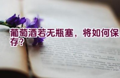 葡萄酒若无瓶塞，将如何保存？