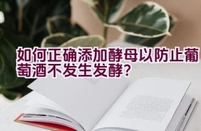 如何正确添加酵母以防止葡萄酒不发生发酵？