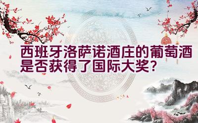 西班牙洛萨诺酒庄的葡萄酒是否获得了国际大奖？插图