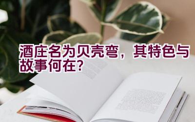 酒庄名为贝壳弯，其特色与故事何在？插图