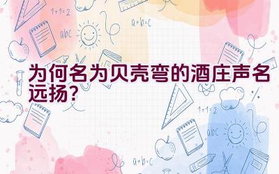 为何名为贝壳弯的酒庄声名远扬？插图