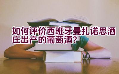 如何评价西班牙曼扎诺思酒庄出产的葡萄酒？插图