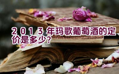 2013年玛歌葡萄酒的定价是多少？插图