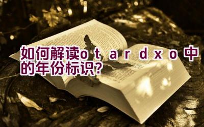 如何解读otardxo中的年份标识？插图