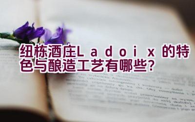 纽栋酒庄Ladoix的特色与酿造工艺有哪些？插图