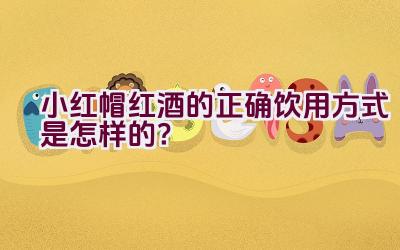 小红帽红酒的正确饮用方式是怎样的？插图