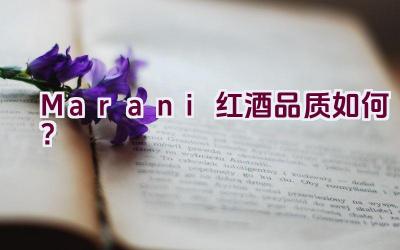 “Marani红酒品质如何？”插图