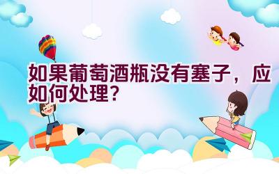 如果葡萄酒瓶没有塞子，应如何处理？插图