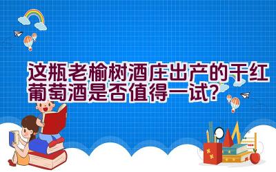 “这瓶老榆树酒庄出产的干红葡萄酒是否值得一试？”插图