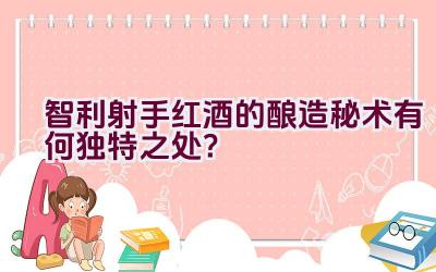 智利射手红酒的酿造秘术有何独特之处？插图